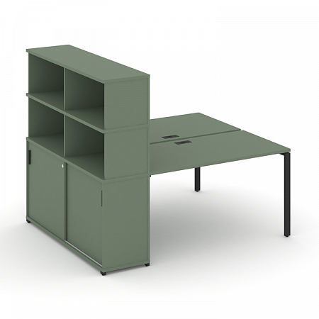Бенч-система с опорным шкафом-купе с надставкой Concept CN.DRS-242