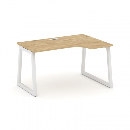 Style Project Стол рабочий эргоном. SN-5T1.SPA-021(R) Акация Лорка/Металл Антрацит/Заглушка Пластик фото 3