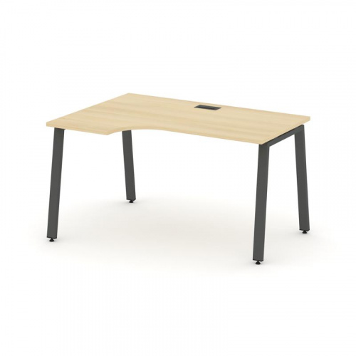 Style Project Стол рабочий эргоном. SN-6A.SPA-001(L) Антрацит/Металл Белый 1380*600/980*750 фото 25