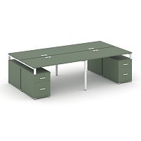 Бенч-система на 4 места с 2 опорными тумбами Concept CN.DRS-332