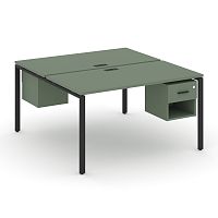 Бенч-система на 2 места с подвесными тумбами Concept CN.DRS-118