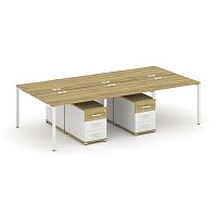 Бенч-система на 6 мест с 2 опорными тумбами Concept CN.DRS-341