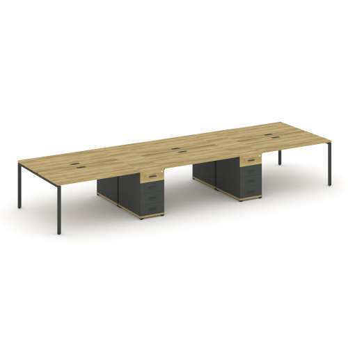 Бенч-система на 6 мест с 2 опорными тумбами Concept CN.DRS-449 фото 4