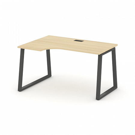 Style Project Стол рабочий эргоном. SN-6T1.SPA-011(L) Акация Лорка/Металл Антрацит/Заглушка Пластик