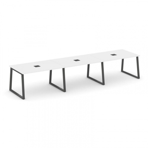 Style Project Стол переговорный SN-6T1.SPRG-021 Акация Лорка/Металл Антрацит/Заглушка Металл Антраци фото 26