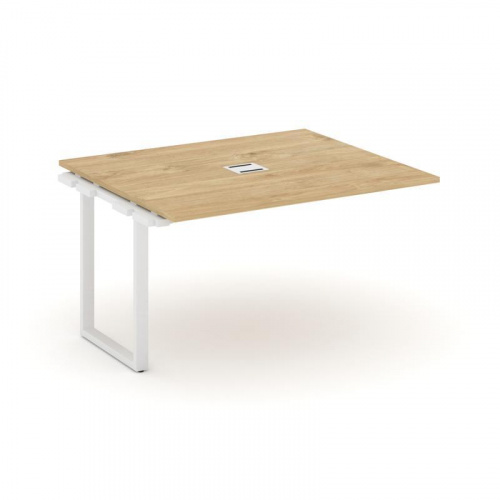 Style Project Проходной наб. элем. перег. стола SN-6O.NSPRG-033 Дуб Наварра/Металл Белый 1380*1180*7 фото 15