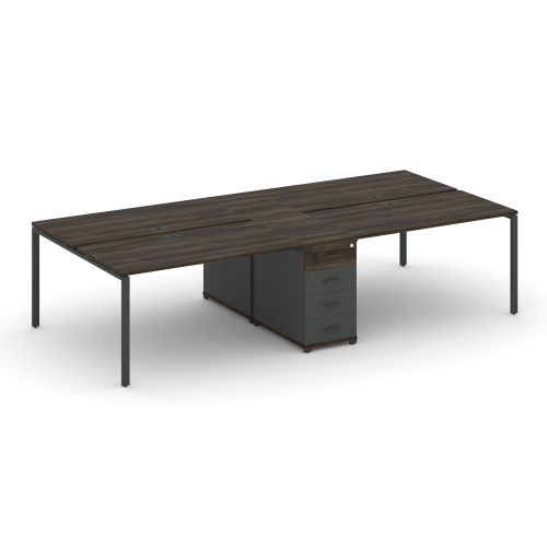 Бенч-система на 4 места с 1 опорной тумбой Concept CN.DRS-417 фото 3