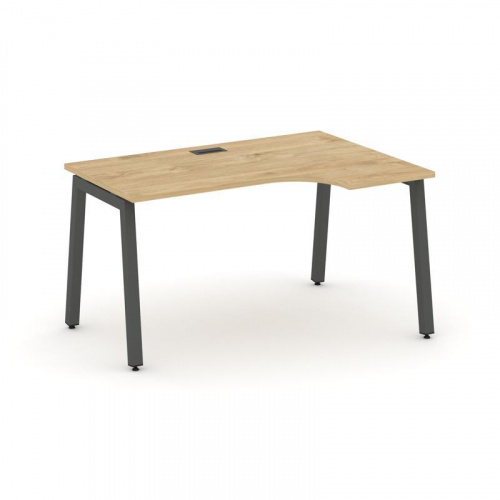 Style Project Стол рабочий эргоном. SN-5A.SPA-002(R) Дуб Табак/Металл Антрацит 1580*600/980*750 фото 18