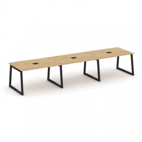 Style Project Стол переговорный SN-5T1.SPRG-023 Акация Лорка/Металл Антрацит/Заглушка Металл Антраци