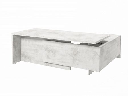 Стол с опорной тумбой FB-121L.DD Хромикс белый