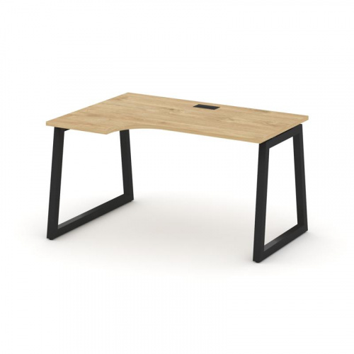 Style Project Стол рабочий эргоном. SN-5T1.SPA-021(L) Акация Лорка/Металл Антрацит/Заглушка Пластик