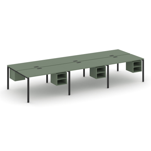 Бенч-система на 6 мест с подвесными тумбами Concept CN.DRS-148