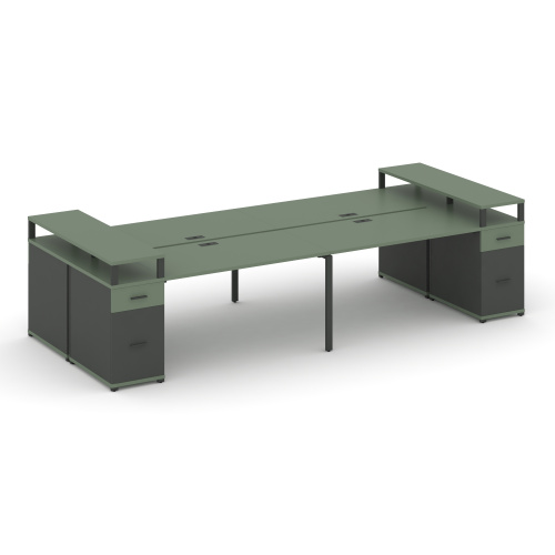 Бенч-система на 4 места с 2 опорными тумбами Concept CN.DRS-446 фото 2