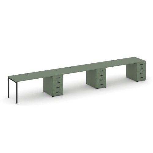 Бенч-система на 3 места с 3 опорными тумбами Concept CN.ORS-442