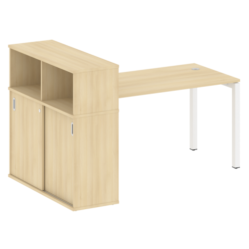 Стол офисный с шкафом-купе на П-обр. м/к Metal System Quattro 50БП.РС-СШК-3.3 фото 8