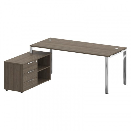 Стол руководителя с тумбой Metal System Direct БГ.СРТ-5.8 (L)