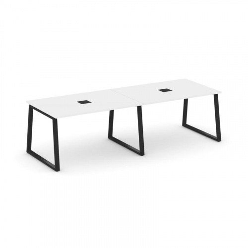 Style Project Стол переговорный SN-6T1.SPRG-013 Акация Лорка/Металл Антрацит/Заглушка Металл Антраци фото 6