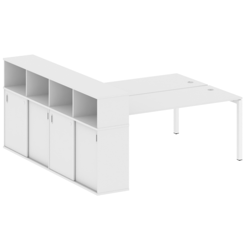 Бенч-система с шкафом-купе на П-обр. м/к Metal System Quattro 50БП.РС-СШК-4.5 фото 13