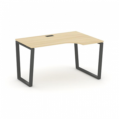 Style Project Стол рабочий эргоном. SN-6T2.SPA-002(R) Акация Лорка/Металл Антрацит/Заглушка Пластик