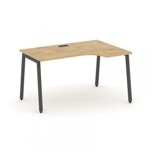 Style Project Стол рабочий эргоном. SN-4A.SPA-002(R) Дуб Табак/Металл Белый 1580*600/980*750 фото 26