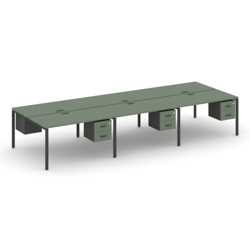 Бенч-система на 6 мест с подвесными тумбами Concept CN.DRS-155 фото 2